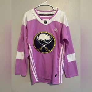 SM M buffalo sabres Cancer jersey, jack eichel